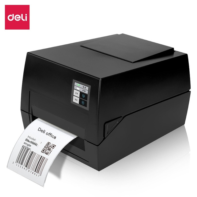 high quality Deli DL-825T High Quality Face Single Self-adhesive Two-dimensional Code Thermal Transfer Label Machine Barcode Thermal Barcode