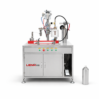 Máquina de Llenado de Aerosoles Semiautomática de Fábrica 3 en 1, Pistón de Plástico para Latas de Aluminio, Pintura en Aerosol, Neumática, Alta Productividad