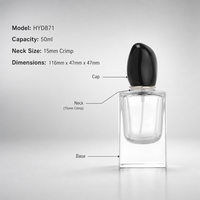 Flacon de parfum en verre mat personnalisable de 50 ml, avec couvercle décoratif en forme de galet, impression sérigraphique et marquage à chaud