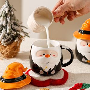 Taza de Agua con Diseño Atractivo, con Asa y Tapa, Taza de Cerámica Creativa de Alta Calidad para Navidad - Product Image 3