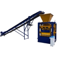 Équipement de fabrication de briques QTJ4-24 pour blocs creux en béton, briques de maçonnerie pleines et produits de pavage emboîtables