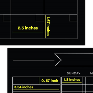 Grafico di esercizio della ricompensa della lavagna magnetica del grafico di promozione della responsabilità del frigorifero di cancellazione a secco nero - Product Image 4
