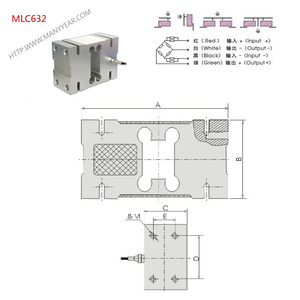MLC632 Forklift <strong>Scale</strong> Batching <strong>Scale</strong> Weighing <strong>Load</strong> Cell Weight Sensor 1000kg - Product Image 5