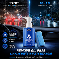 Glodway Nettoyant et Polissant pour Vitres de Voiture : Élimine Traces d'Eau, Saleté, Rayures de Pluie et Film Huileux pour une Vision Claire