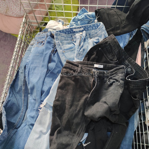 Pantalones vaqueros de <span class=keywords><strong>ropa</strong></span> usados C14 en fardos de colores bonitos al por mayor de colores mezclados en fardos pantalones de <span class=keywords><strong>hombre</strong></span> surtidos de segunda mano a granel - Product Image 2