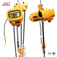 Polipasto Eléctrico de Cadena de 3 Toneladas con Carro Manual Plano 220V para Construcción Industrial, Taller y Equipo de Grúa sobre Rieles I-Beam