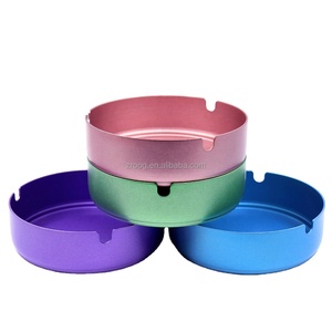 Cenicero <span class=keywords><strong>sin</strong></span> <span class=keywords><strong>humo</strong></span> redondo a prueba de viento de Color de Metal antiguo de diseño clásico personalizado para fumar - Product Image 3