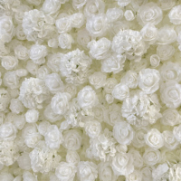 Zijden Rozen 3D Kunstbloemenwand voor Bruiloftdecoratie, op rol te hangen bloemenwand voor ceremonie achtergrond