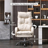 Chaise de bureau ergonomique moderne, dossier inclinable, pivotante, hauteur réglable, confortable pour les longues sessions assises, idéale pour la maison et le bureau