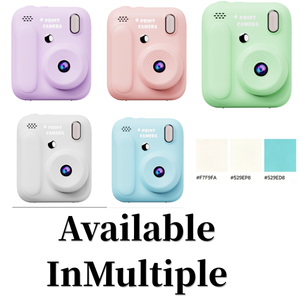Appareil photo instantané mignon pour enfants, appareil photo pour enfants de 2,4 pouces pour les 6-12 ans, appareil photo numérique HD 1080P avec 3 rouleaux de papier pour imprimante - Product Image 1