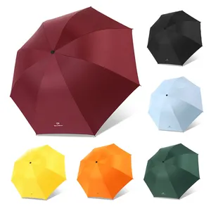 Guarda-chuva UV de luxo personalizado para uso ao ar livre 21 polegadas 9K, 3 guarda-chuva dobráveis e 3 chuva com impressão/