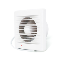 Certification GCC Ventilateur d'extraction mural pour salle de bain Ventilateur d'extraction silencieux pour panneau en plastique avec lumière LED