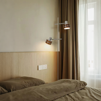 Lampe sur pied en bois et fer de style japonais avec base E27, lumière LED pour salon, canapé