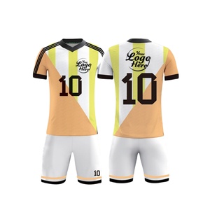 Maillot de football professionnel personnalisé respirant et anti-humidité, imprimé par transfert thermique, color-block, pour l'entraînement - Product Image 1