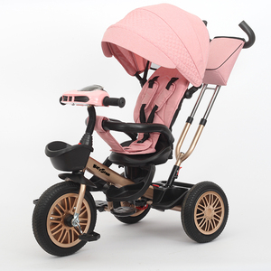 Manufacture OEM ODM 3-Wheel Plastic Steel Frame EVA Wheels Adjustable <b>Ride</b>-<b>on</b> Kids Tricycle <b>for</b> <b>1</b>-6 <b>Years</b> <b>Old</b> - Product Image 3