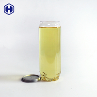 Canette transparente en PET de qualité alimentaire personnalisée de 350 ml/500 ml pour thé, café, jus, boissons énergisantes, soda - Anti-fuite et sans BPA