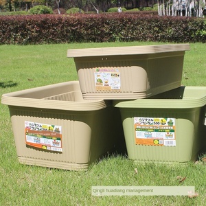 Vaso de plantas retangular para uso interno, vaso para plantas retangular com varanda de plástico - Product Image 2