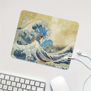 Computer Mouse Pad Vintage Japanese Anime Dragon Sea Weave Thickened 9.45 * 7.9 Inches 3mm Thick Computer Anti-skid Rubber Mouse