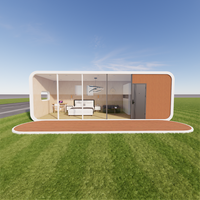 Maison conteneur de bureau extérieure isolée moderne de luxe, maison mobile capsule économique