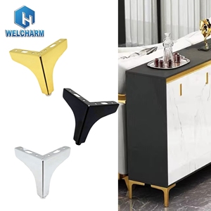 Ngắn t hình dạng của sofa chân cho đồ nội thất nhà sản xuất kim loại vàng chân nhà máy <span class=keywords><strong>Chrome</strong></span> bảng Tủ đi văng Ghế Bàn Giường sofa chân - Product Image 1