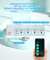 Multiprise intelligente universelle LangYeao WiFi/ZIGBEE Tuya avec protection contre les surtensions, 4 prises, surveillance de la consommation, compatible avec Alexa/Google Home