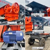 Concasseur à mâchoires mobile PE 250*400 économique et facile à utiliser avec convoyeur, concasseur de béton, concasseur de granit et de basalte