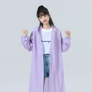 في الهواء الطلق مقاوم للماء معاد تدويره للنساء البالغات والرجال ببطاقة شفافة محمولة بونشو - Product Image 3