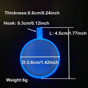Placa de Identificación para Mascotas con Nombre, Número de Teléfono, Color Sólido, Grabado Láser, Brilla en la Oscuridad, Silicona, Luces, Encaje, Animal, 100 Piezas/Bolsa OPP o Personalizado - Product Image 2