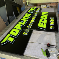 Enseigne publicitaire extérieure personnalisée en aluminium et acrylique avec éclairage LED rétroéclairé 3D, étanche IP54, pour pizzeria et parc