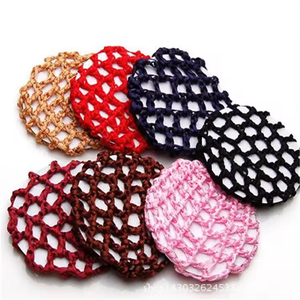 En gros Coloré Élastique Ballet <span class=keywords><strong>Chignon</strong></span> Fait Main Au <span class=keywords><strong>Crochet</strong></span> Résille Polyester Cheveux Snood Net - Product Image 4