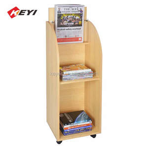 Op Maat Gemaakte 4-Tier Vloer-Mounted Display Rack Hout En Acryl Kaart & <span class=keywords><strong>Magazine</strong></span> Stand - Product Image 6