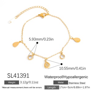 Handmade DIY Stainless Steel Bracelet with Single Pendant High-End 18K Gold Jewelry Trendy <b>Charm</b> Bracelets - Product Image 6