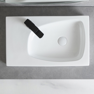 Lavabo de Porcelana Artística de Alta Calidad para Baños, Lavabos Rectangulares de Sobremesa, Lavabo de Diseño Moderno - Product Image 4