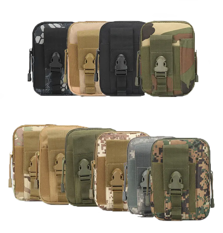 Mini Wandelen Riem Heuptas Tactische Molle Pouch Afneembare Portemonnee Kamperen Wandelen Outdoor Gear Mobiele Telefoon Holster Houder