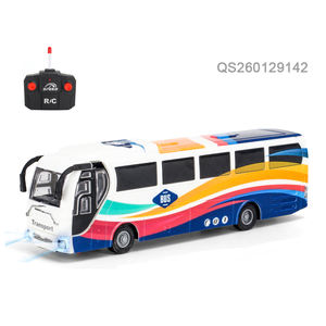 QS Wholesale Kids Gift Football <span class=keywords><strong>Club</strong></span> City Theme R/C Vehicle Toys Plastic Multi Remote Control Model Bus Set Toys With Light - Product Image 4
