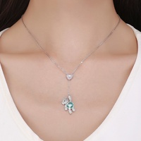Colliers en diamant pour femmes, plaqués or, chaîne cubaine, cristal, couple, pendentif cœur personnalisé, pierre précieuse, collier en argent sterling 925