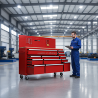 Armoire à tiroirs professionnelle avec poignée confortable, chariot à outils mobile, coffre à outils avec kits de rangement, établi de travail