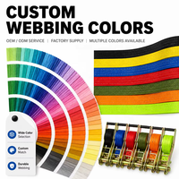 Sangle d'arrimage à cliquet en polyester de 2 pouces, 5000 kg, sans crochet, pour camion, palette, certifiée ISO 9001