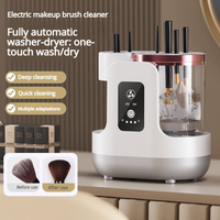 Nettoyeur de pinceaux de maquillage électrique professionnel avec fonction de lavage automatique doux, alimenté par USB, pour toutes tailles, usage domestique avec UV