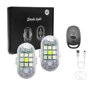 Nouvelle lumière de signalisation LED clignotante pour voiture, 12V, rechargeable par USB, éclairage de sécurité pour guidon, éclairage de freinage - Product Image 1