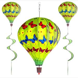 गर्म हवा के गुब्बारे हवा स्पिनर उद्यान सजावट बड़े आउटडोर फांसी सजावट लॉन यार्ड गहने इंद्रधनुष पवन फांसी Windsock - Product Image 6