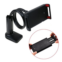Support de téléphone portable et tablette pliable à base spirale 70CM Noir pour chevet, bureau et streaming en direct – Gadget d'usine