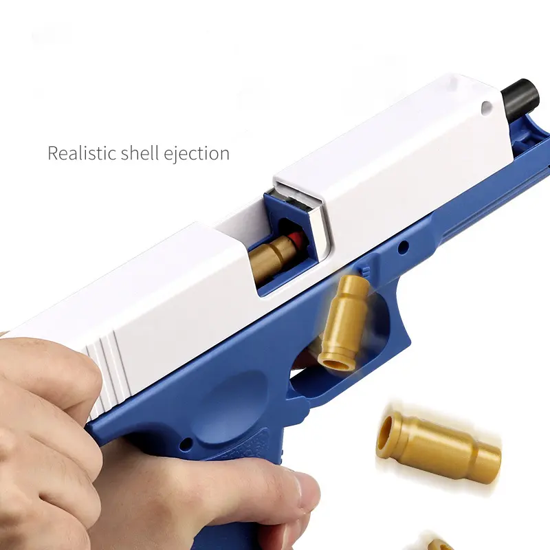 Glock vollautomatische projektil-soft-gun leere tütenhebebühne hebemaschine automatisches spielzeugpistole kinder pistole für jungen modell