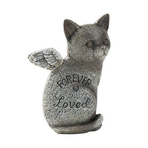 Adornos de <span class=keywords><strong>Jardín</strong></span> de Resina al por Mayor, Estatua de Lápida Conmemorativa para Mascotas, Monumento para Perros y Gatos, Artesanías para Exteriores, Ángel Guardián para Perros - Product Image 4