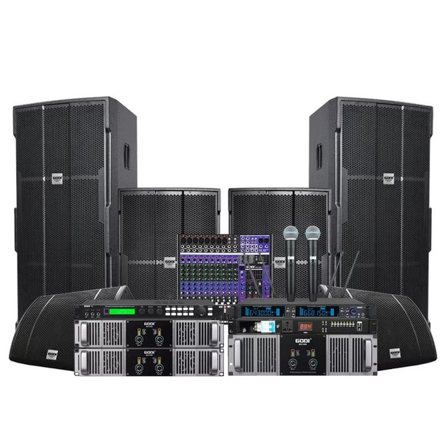 KYYSLB Single 15 Inch Professional Amplifier Outdoor Remote Wedding Audio Set Large Stage Performance KTV High Power Speaker
