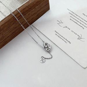 Collier à pampilles en argent sterling 925 Kaiming pour femme, style coréen, chaîne pour pull - Product Image 2