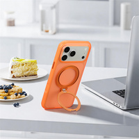 Coque de téléphone en TPU et PC pour iPhone 17 16 15 14 13 avec anneau magnétique, plusieurs couleurs, support béquille, antichute et antichoc