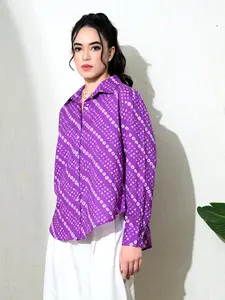 Zafira Solid Office Summer Casual Camisa tejida 100% algodón de secado rápido Regular Fit adornado con tonos ricos - Product Image 4