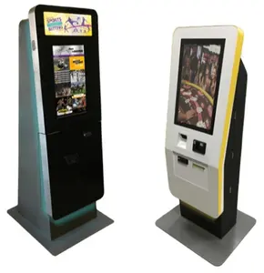 Dual-Touchscreen-Kiosk Registrier kasse Münz empfänger Self-Service-Kiosk NFC-Kartenleser-Zahlungs kiosk