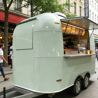 Chariot de cuisine mobile en aluminium personnalisable, grand camion de restauration, remorque alimentaire remorquable, camion à café, camion de snacks et de frites